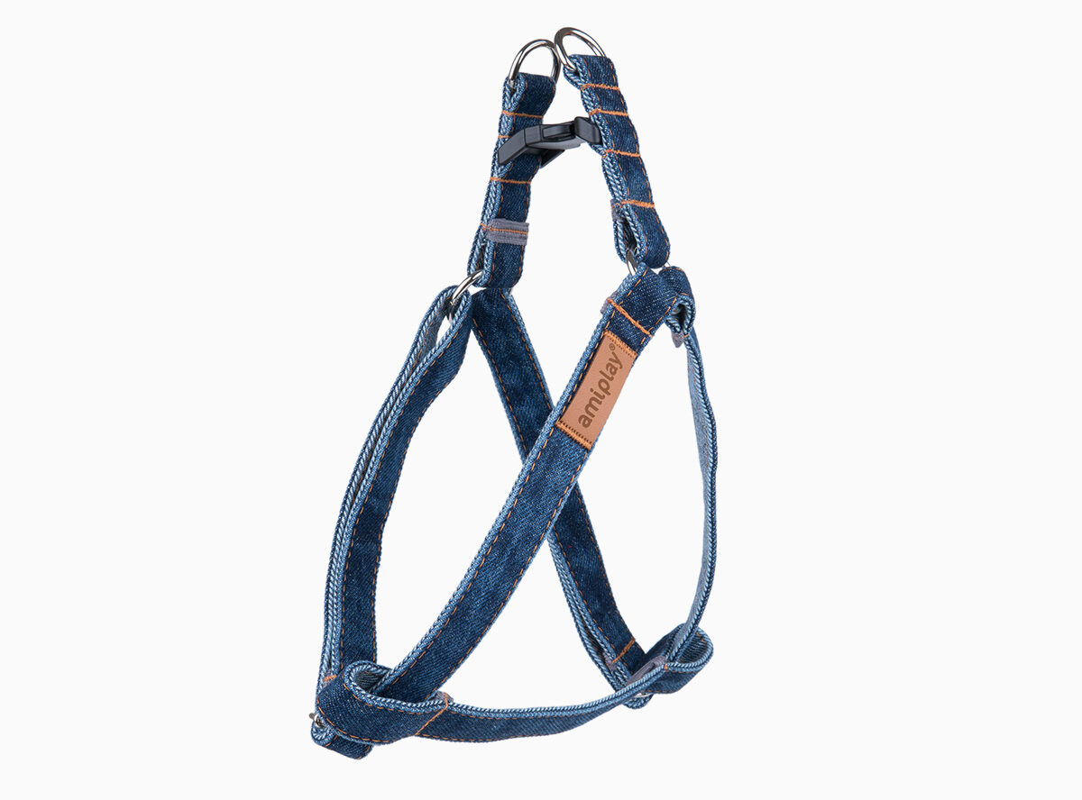 amiplay_Denim_Adjustable_harness_Navy_blue