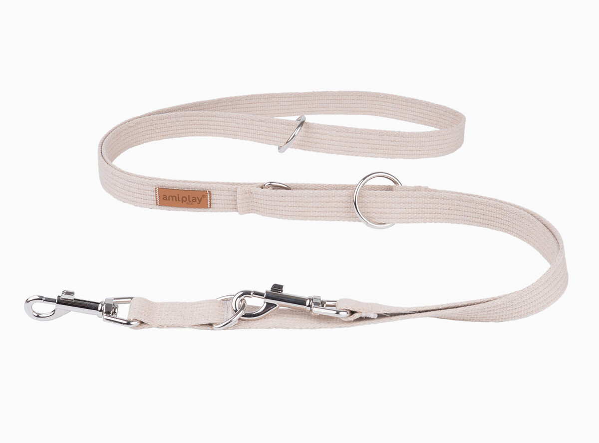 amiplay_cotton_adjustable_leash_6in1_beige-img1